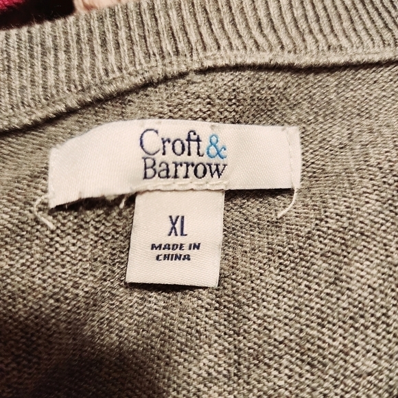 CROFT & BARROW Gray Cardigan Sweater Women's XL Plus Size Neutral Winter EUC - Picture 4 of 6